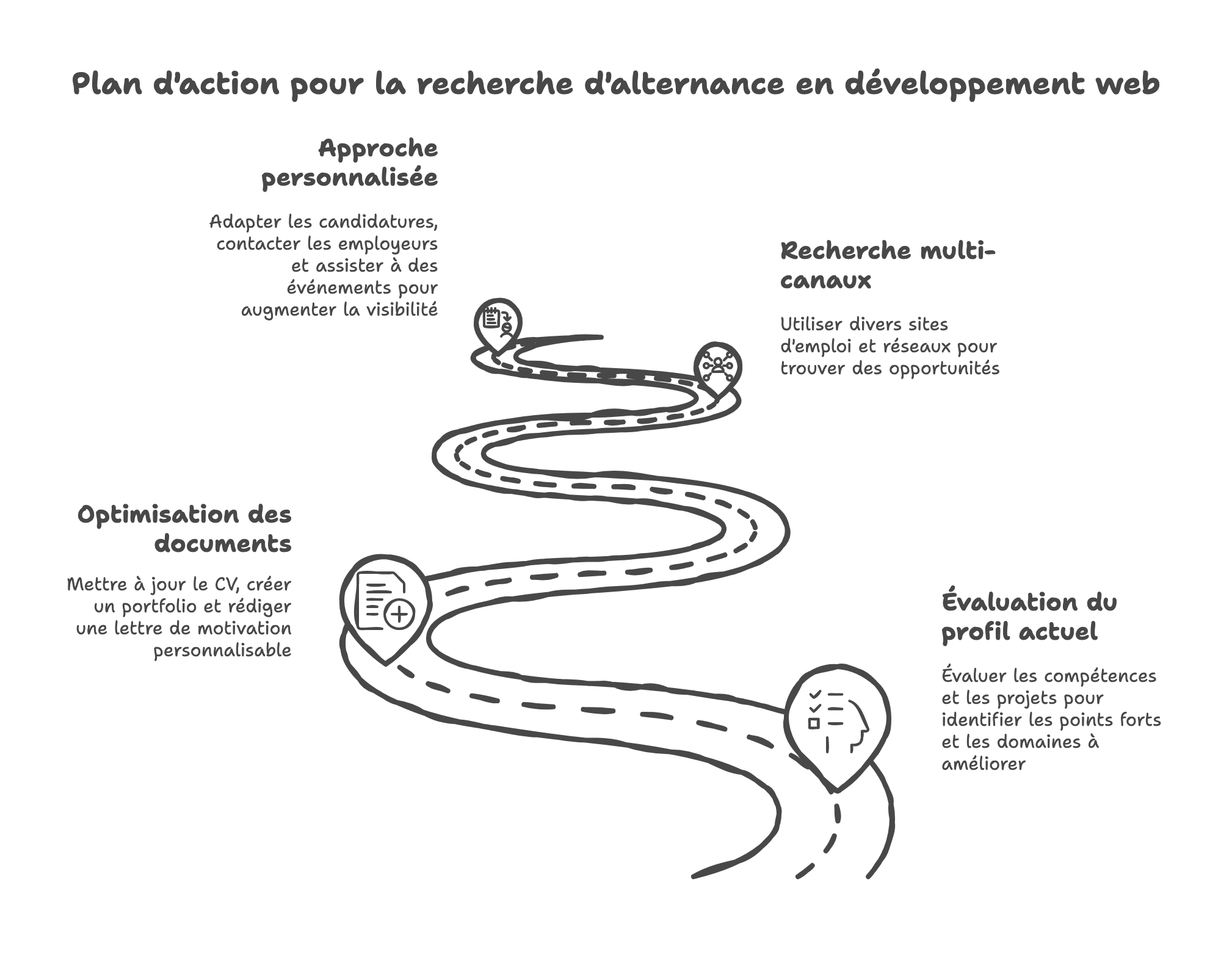 Plan d'action pour la recherche d'alternance en développement web Plan d'action pour la recherche d'alternance en développement web